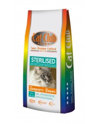 Cat Club Super Premium Alimento per gatti adulti sterilizzati con gamberetti da kg 1,5